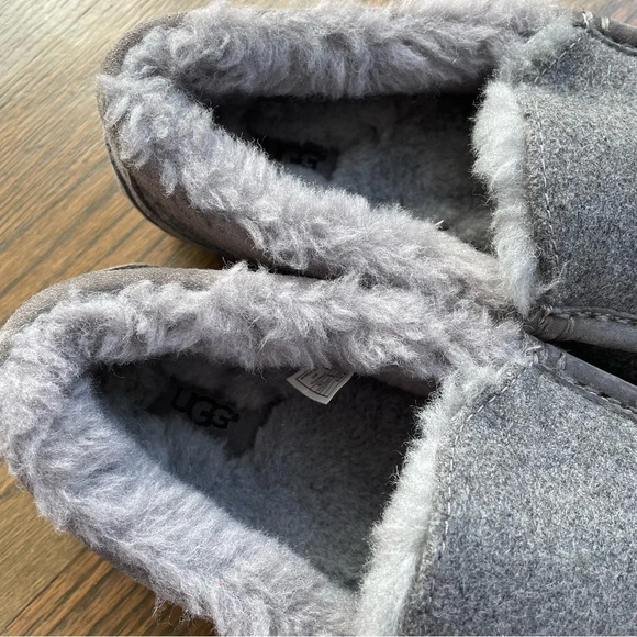 UGG Men\'s Ascot Wool Grey Moccasins Slipper Shoes 3233 main image 6